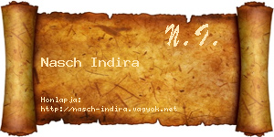 Nasch Indira névjegykártya